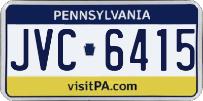 PA license plate JVC6415