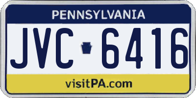 PA license plate JVC6416