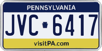 PA license plate JVC6417