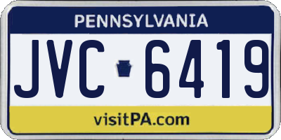 PA license plate JVC6419