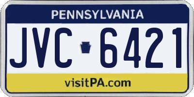 PA license plate JVC6421