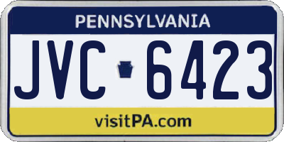 PA license plate JVC6423