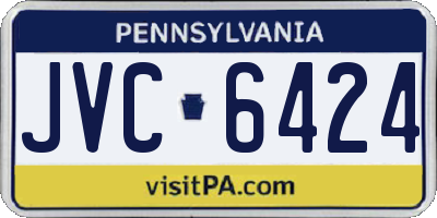 PA license plate JVC6424