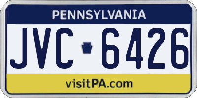 PA license plate JVC6426