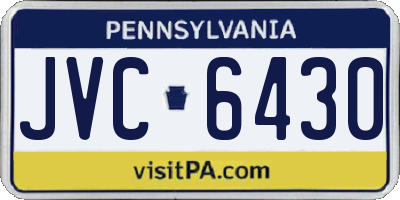 PA license plate JVC6430
