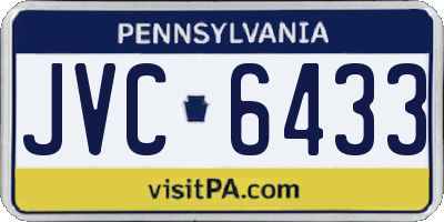 PA license plate JVC6433