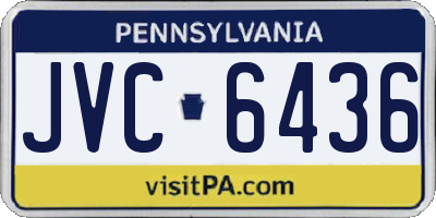 PA license plate JVC6436