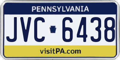 PA license plate JVC6438