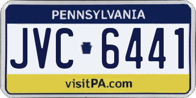 PA license plate JVC6441