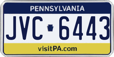 PA license plate JVC6443