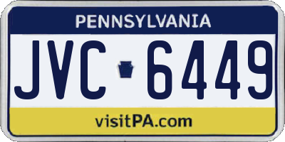PA license plate JVC6449