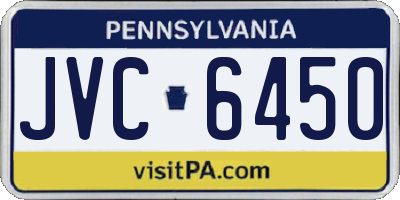 PA license plate JVC6450