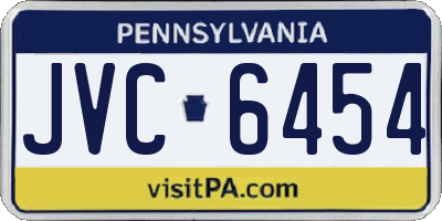 PA license plate JVC6454