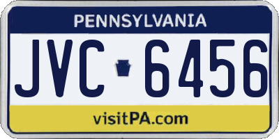 PA license plate JVC6456