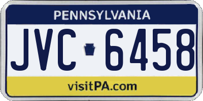 PA license plate JVC6458