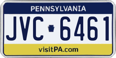 PA license plate JVC6461