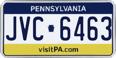 PA license plate JVC6463