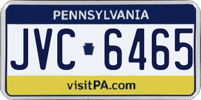 PA license plate JVC6465