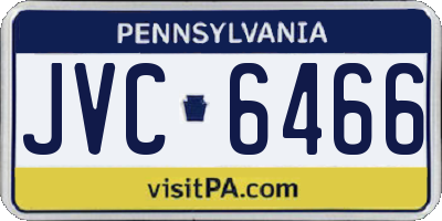 PA license plate JVC6466