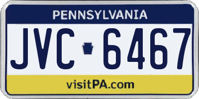 PA license plate JVC6467