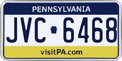PA license plate JVC6468