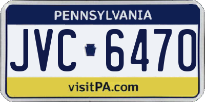 PA license plate JVC6470