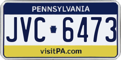 PA license plate JVC6473