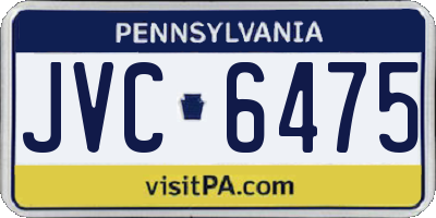 PA license plate JVC6475