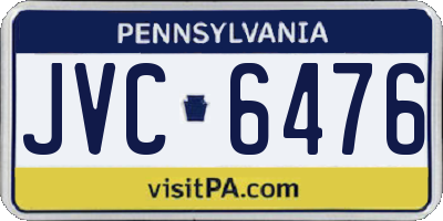 PA license plate JVC6476
