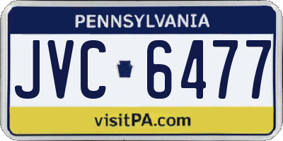 PA license plate JVC6477