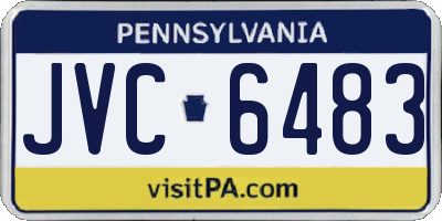 PA license plate JVC6483