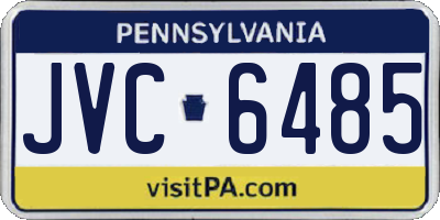 PA license plate JVC6485
