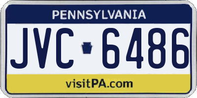 PA license plate JVC6486