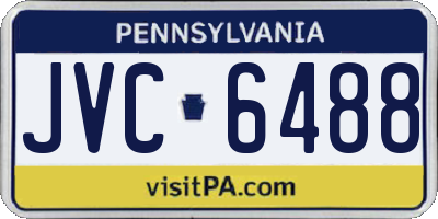 PA license plate JVC6488
