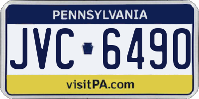 PA license plate JVC6490