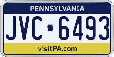 PA license plate JVC6493