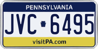 PA license plate JVC6495