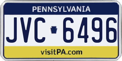 PA license plate JVC6496