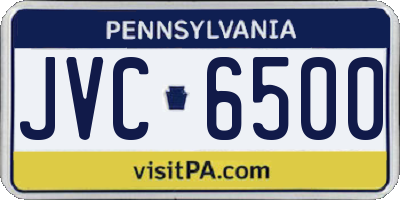 PA license plate JVC6500