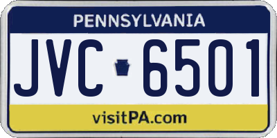 PA license plate JVC6501