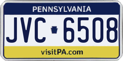 PA license plate JVC6508