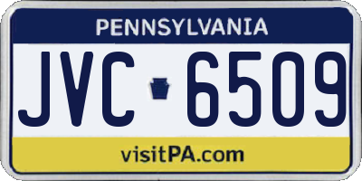 PA license plate JVC6509