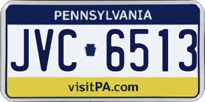 PA license plate JVC6513