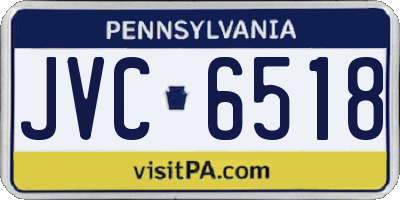PA license plate JVC6518