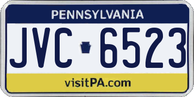 PA license plate JVC6523
