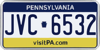 PA license plate JVC6532