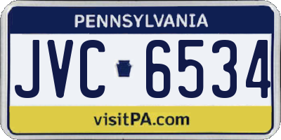 PA license plate JVC6534