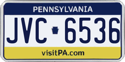 PA license plate JVC6536