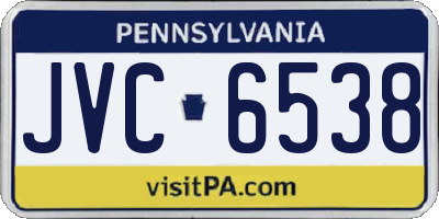 PA license plate JVC6538
