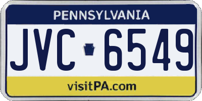 PA license plate JVC6549